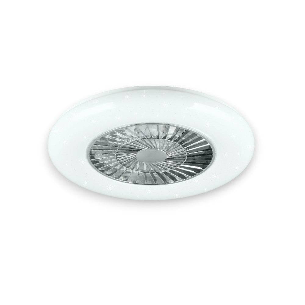 Plafonnier ventilateur avec trois modes de plafonnier LED avec ventilateur et télécommande diamètre 60 cm