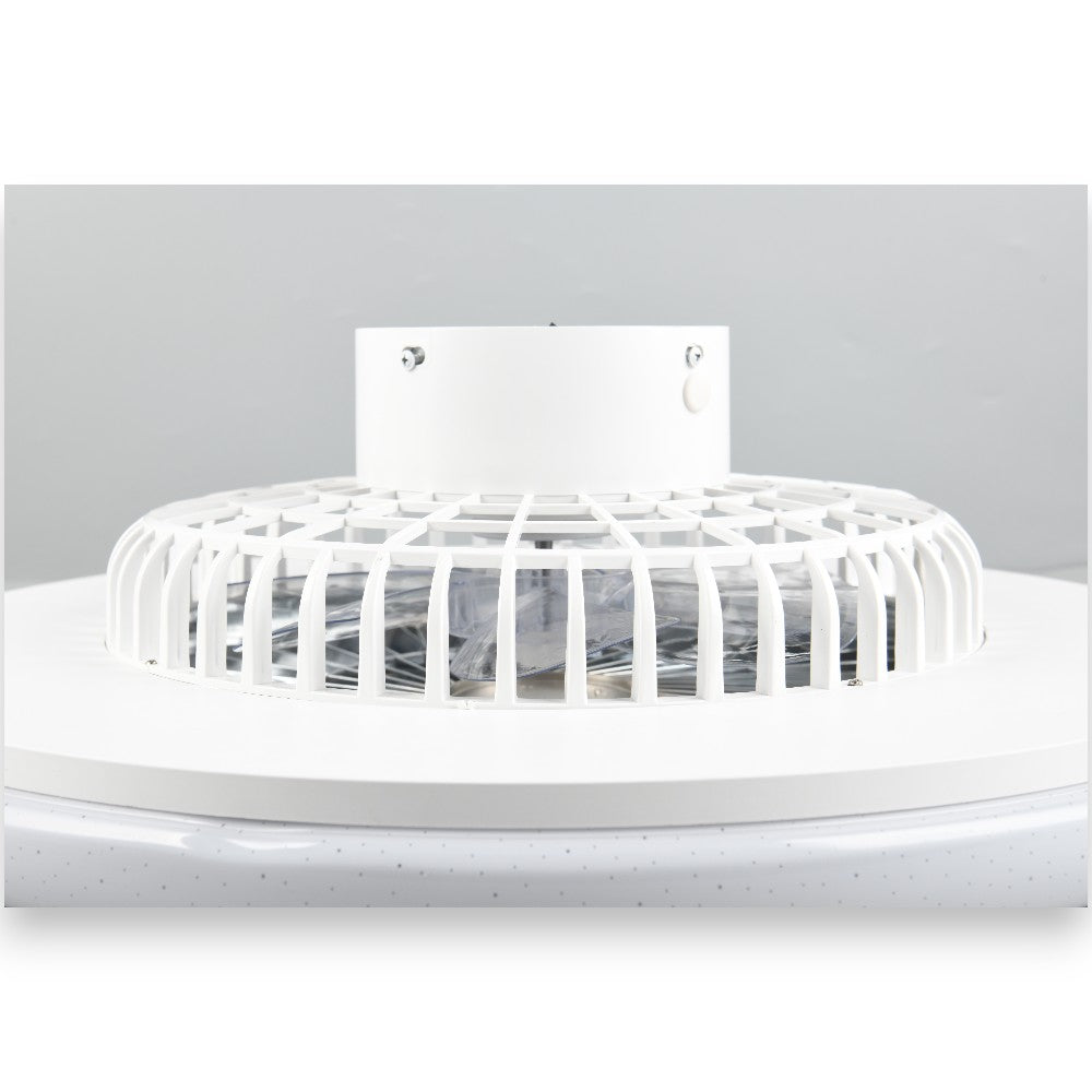 Plafonnier ventilateur avec trois modes de plafonnier LED avec ventilateur et télécommande diamètre 60 cm