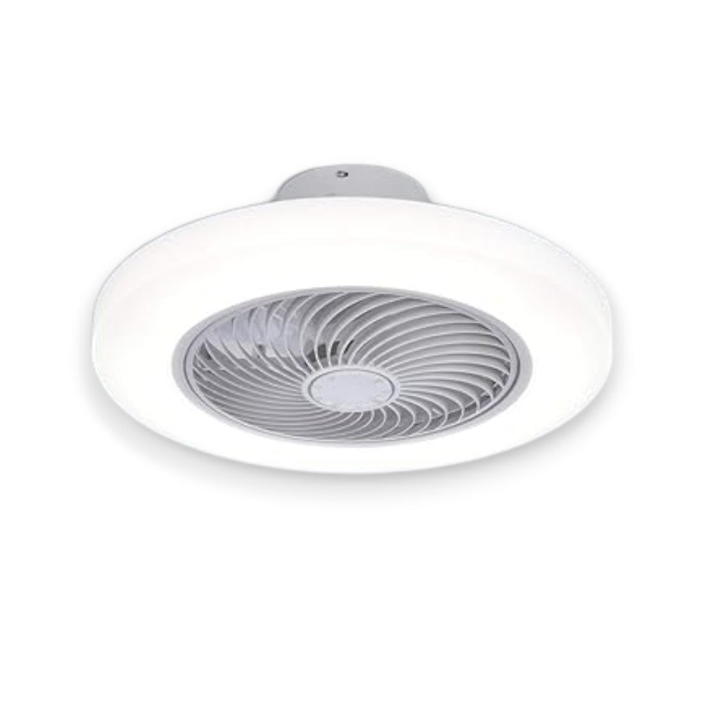 Plafonnier LED avec ventilateur 20w à 5 pales et 6 vitesses d'air chaud et froid avec télécommande