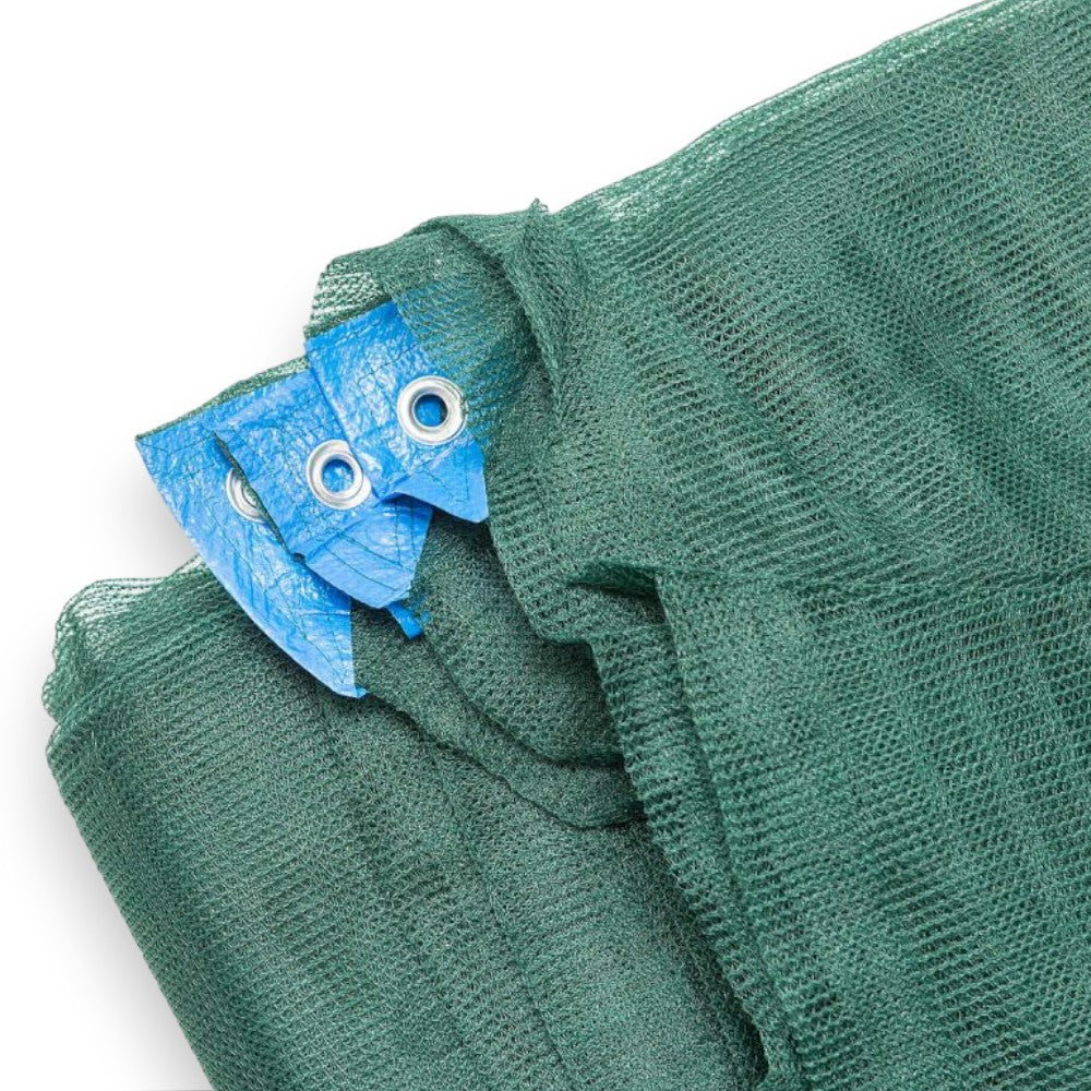 Filet de récolte d'olives anti-épines avec ouverture et bords renforcés en polyéthylène