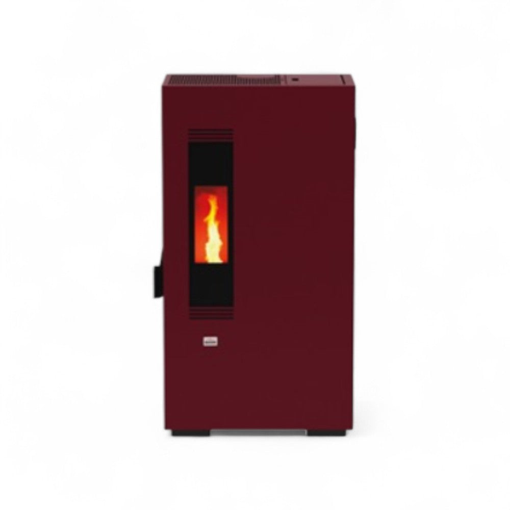 Stufa a pellet in acciaio 5,5 Kw A+ con raccordo uscita fumi posteriore o superiore Queen Slim 5
