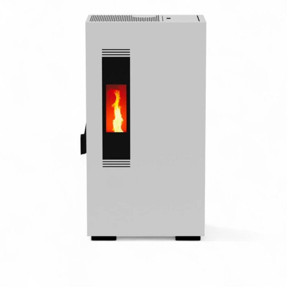 Stufa a pellet in acciaio 5,5 Kw A+ con raccordo uscita fumi posteriore o superiore Queen Slim 5