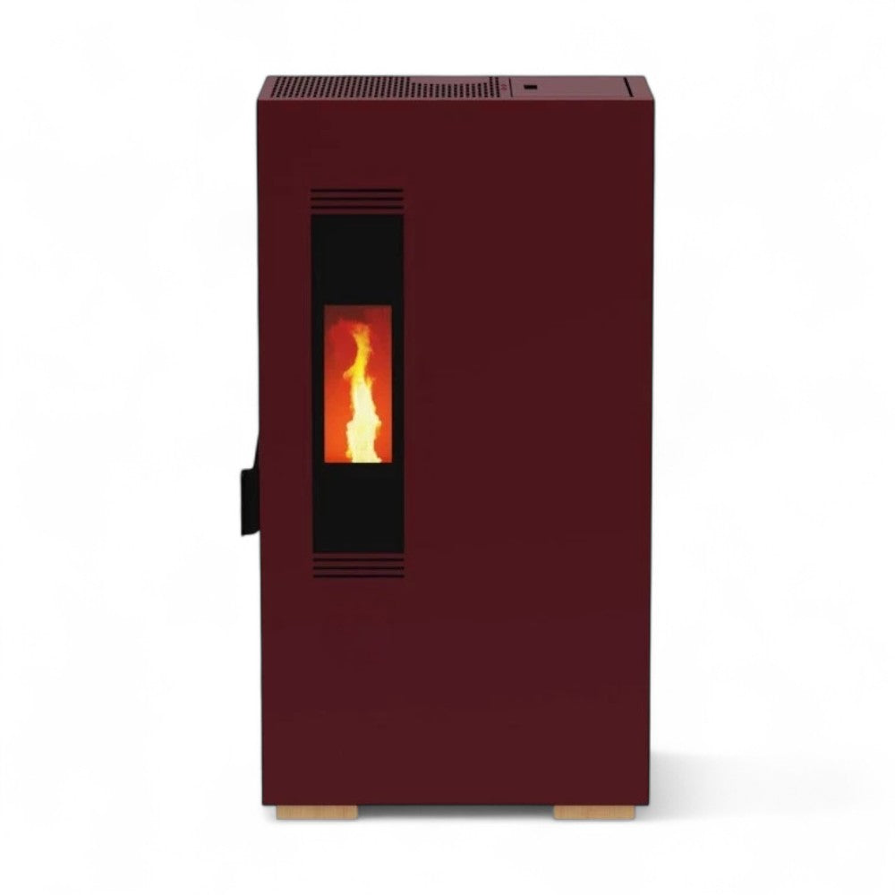 Stufa a pellet in acciaio 5,5 Kw A+ con raccordo uscita fumi posteriore o superiore Queen Slim 5