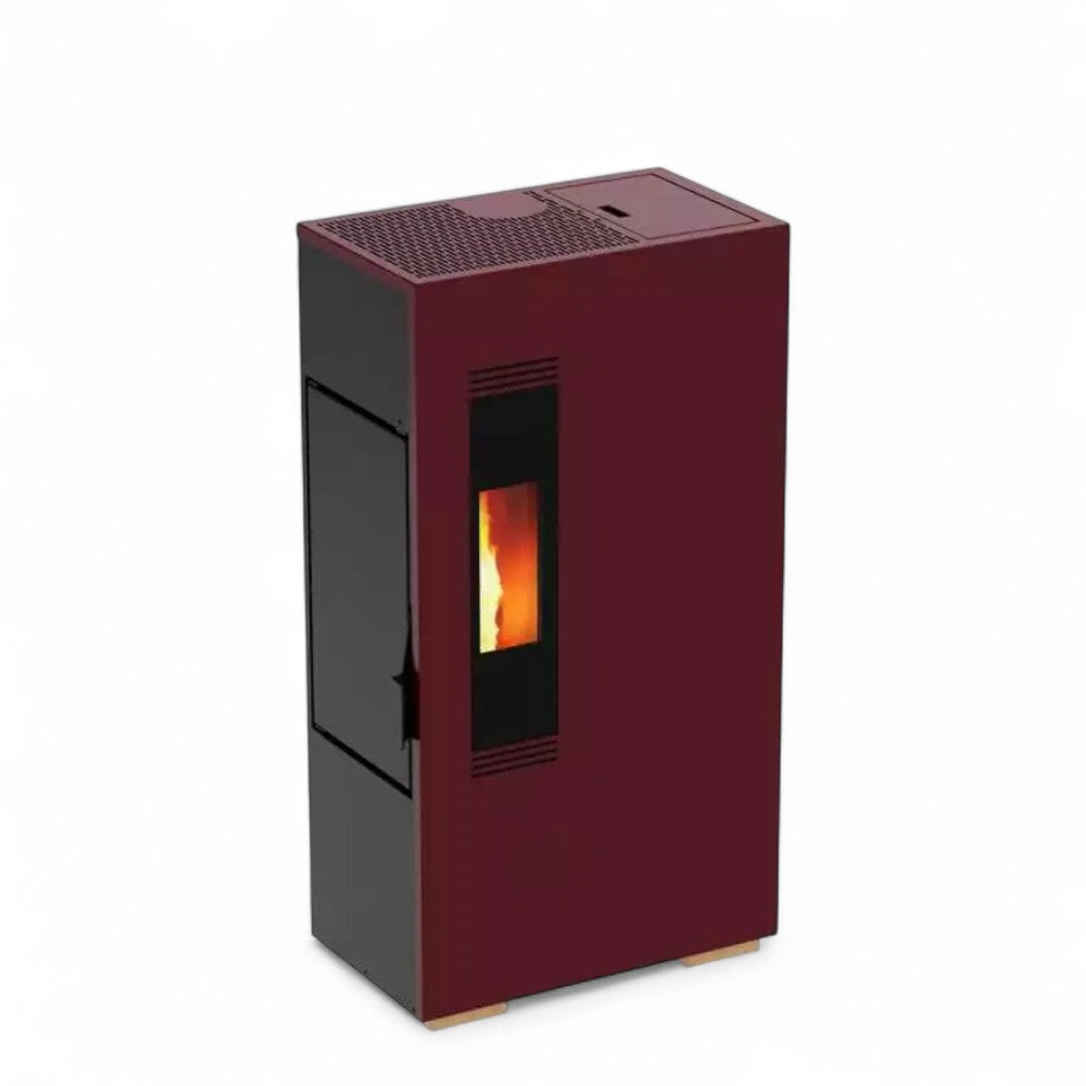 Stufa a pellet in acciaio 5,5 Kw A+ con raccordo uscita fumi posteriore o superiore Queen Slim 5