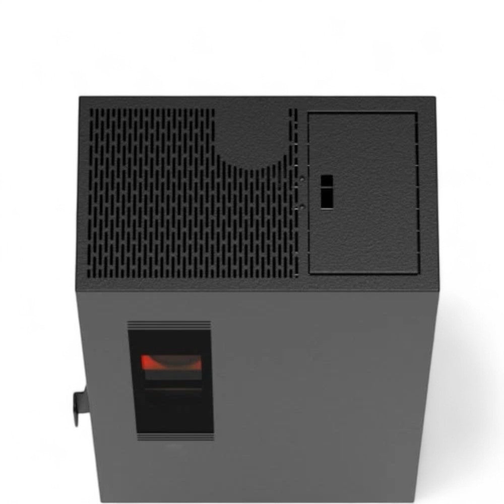 Stufa a pellet in acciaio 5,5 Kw A+ con raccordo uscita fumi posteriore o superiore Queen Slim 5