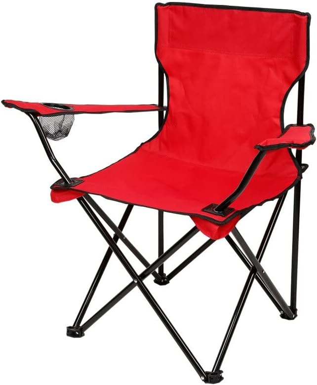 Sedia mare camping viaggio pieghevole in sacca acciaio e poliestere con porta bicchiere