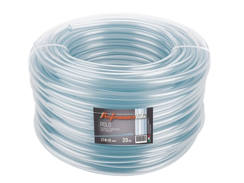 Tube cristal PVC alimentaire 8x12 mm, rouleau de 20 mètres