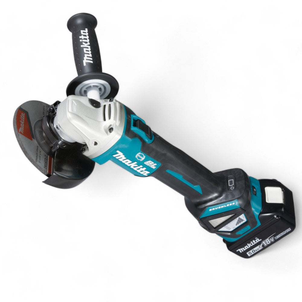 Meuleuse d'angle sans fil LTX 18V 125/115 mm DGA513RTJ Makita 5,0ah avec 2 batteries