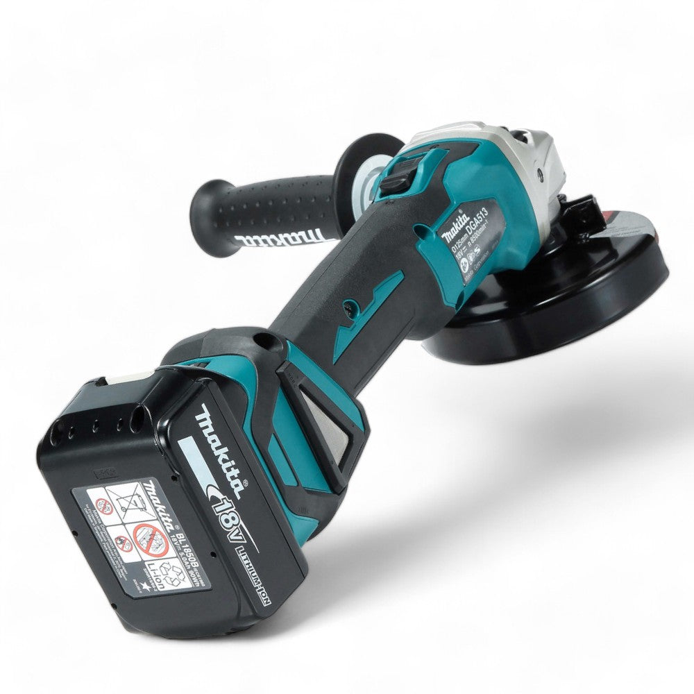 Meuleuse d'angle sans fil LTX 18V 125/115 mm DGA513RTJ Makita 5,0ah avec 2 batteries