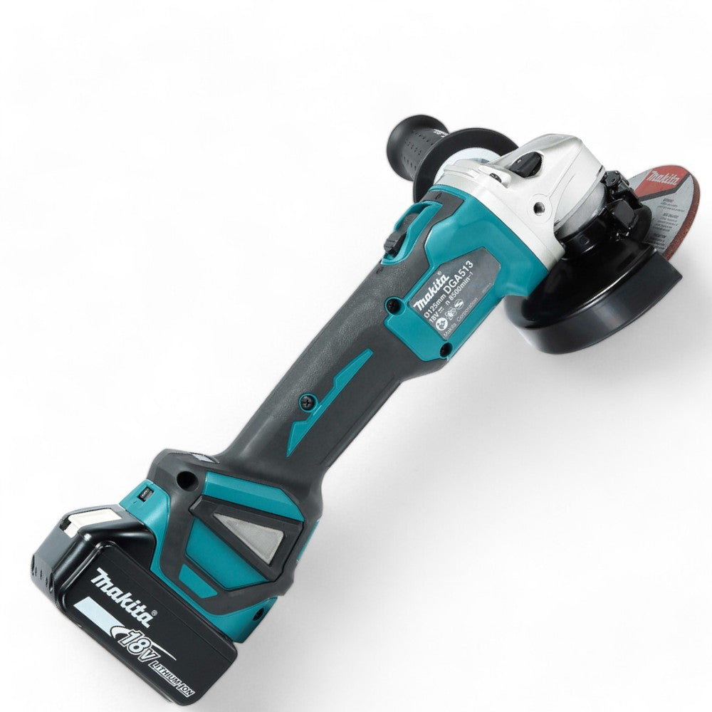 Meuleuse d'angle sans fil LTX 18V 125/115 mm DGA513RTJ Makita 5,0ah avec 2 batteries