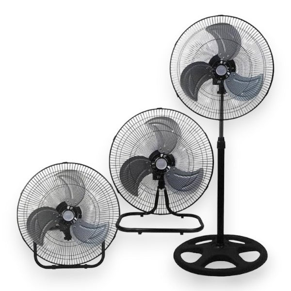 Ventilateur 3 EN 1 de 40 cm de diamètre pour la maison avec tige réglable et trois pales métalliques