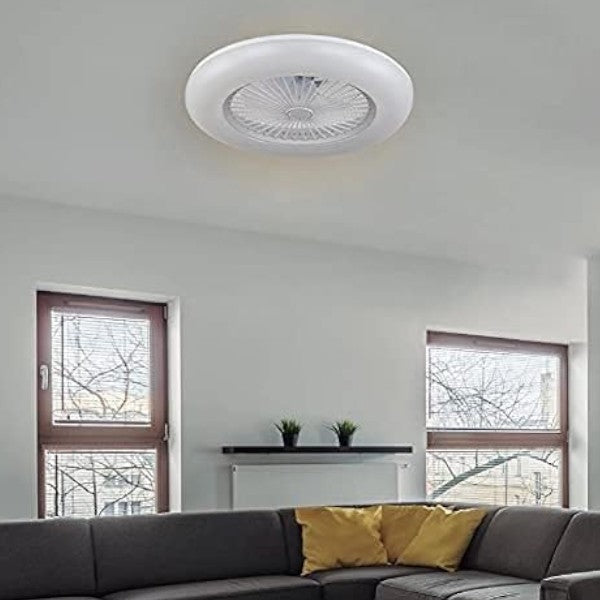 Plafonnier LED ventilateur de plafond avec ventilateur et télécommande diamètre 50 cm