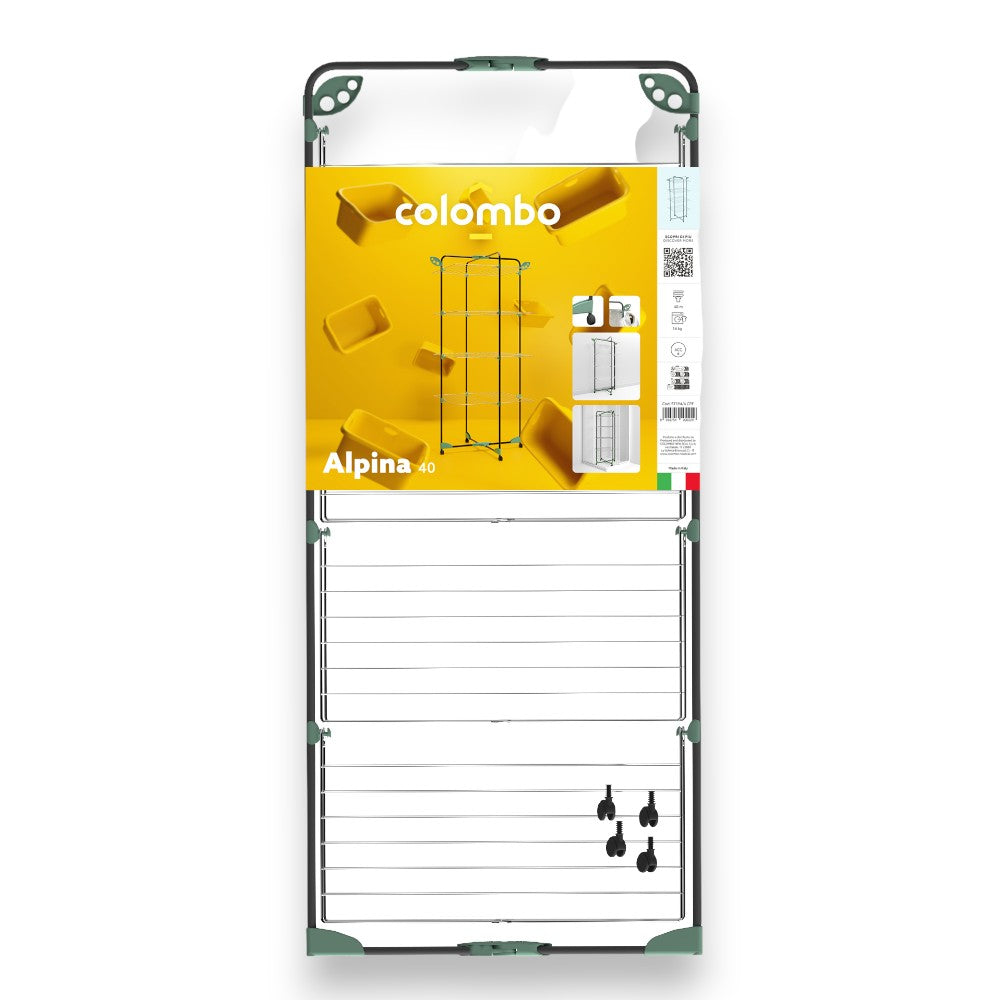 Étendoir à roulettes pour salle de bain 68x68xH112 cm