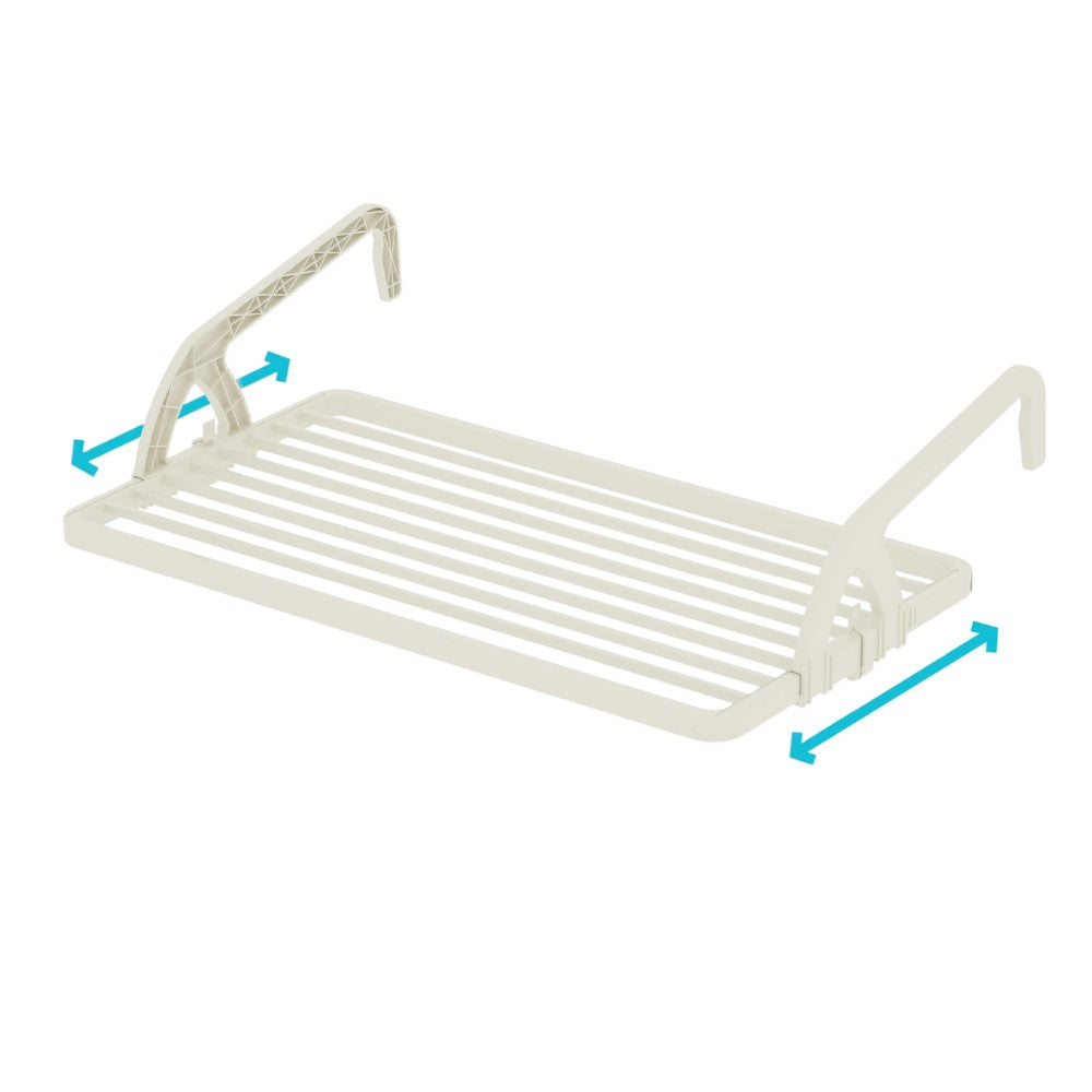 Corde à linge salle de bain 10 m en résine 101x26x69 cm 