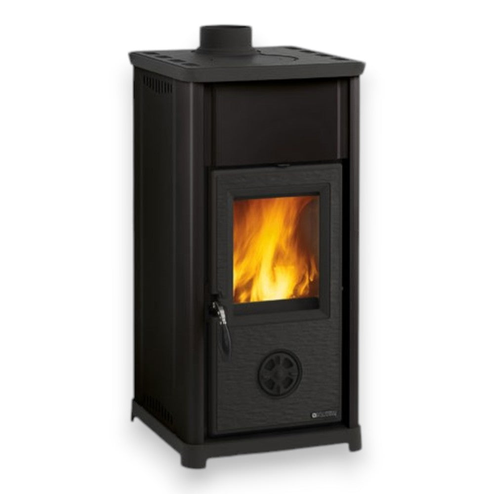 Poêle à bois Thé 6,6 Kw Noir - mesure 41,4x41,9x83,2h cm. poids 77 kg