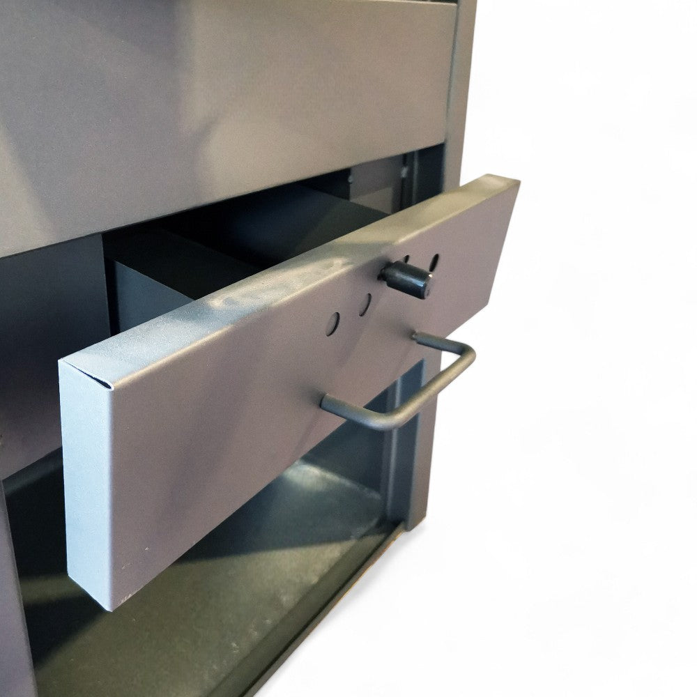 Poêle à bois thermo 47x37xH76 cm en acier