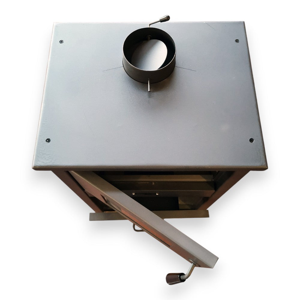 Poêle à bois thermo 47x37xH76 cm en acier