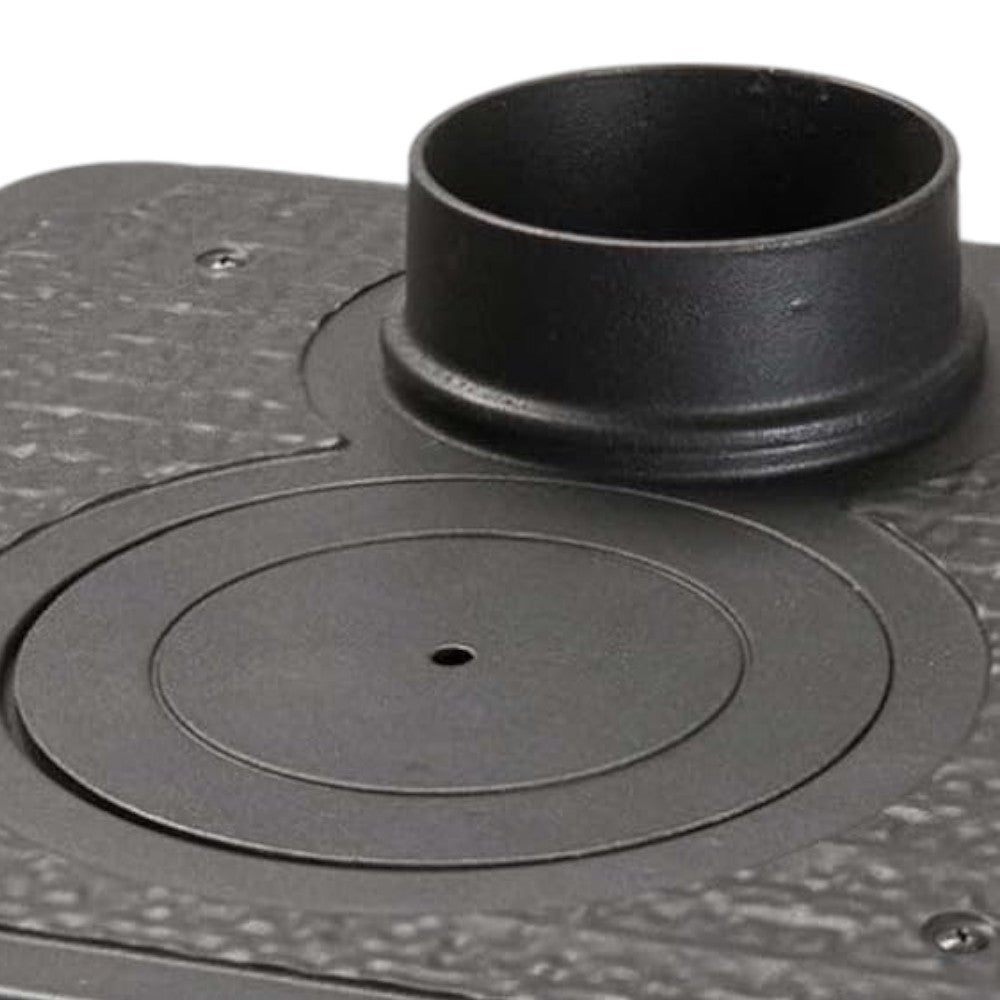 Poêle à bois avec structure en fonte et revêtement extérieur en majolique, système de post-combustion de 6 kw Gemma Liberty Nordica