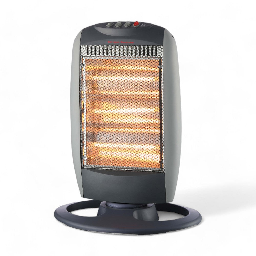 Poêle halogène à chauffage électrique à 3 niveaux 400-800-1200 watts avec oscillation