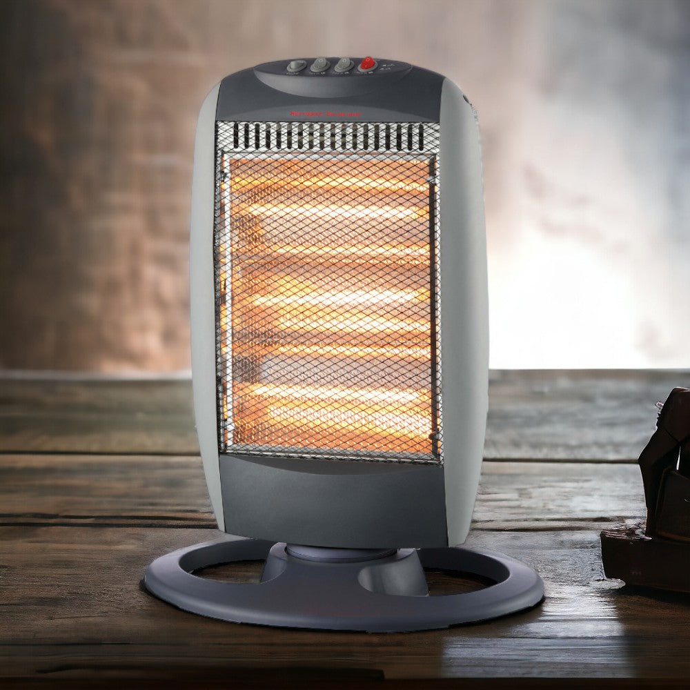 Poêle halogène à chauffage électrique à 3 niveaux 400-800-1200 watts avec oscillation