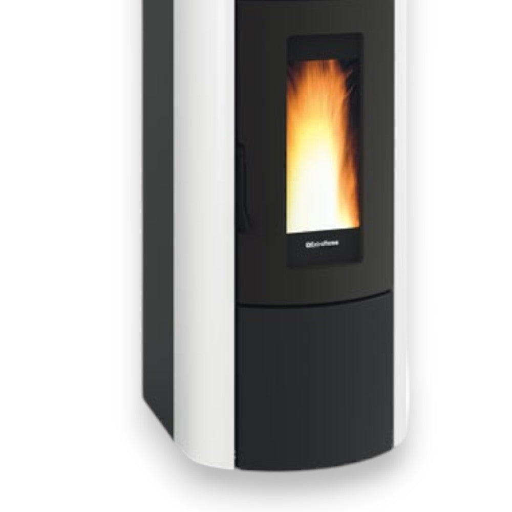 Poêle à pellets Costanza Idro 5.0 Wi-Fi 16 Kw Blanc (Compte Thermique) - mesure 49,5x62,8x115,3h cm. poids kg.165