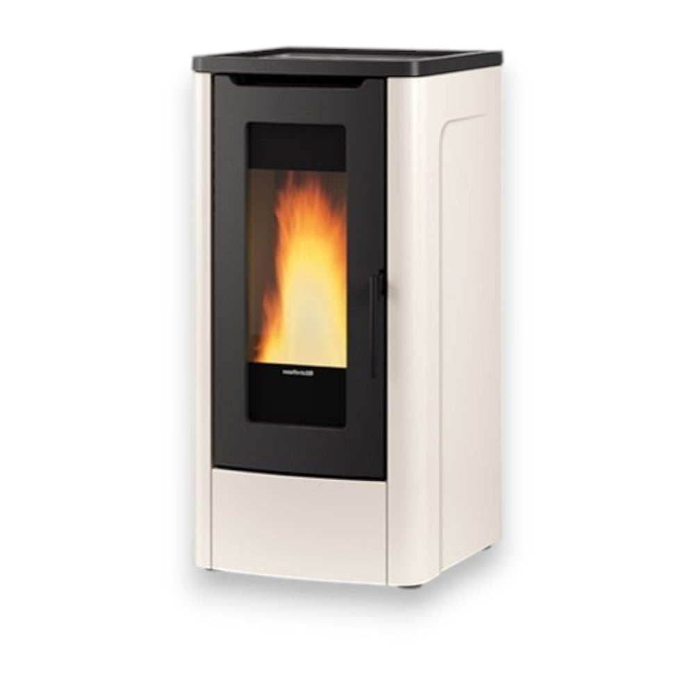 Poêle à pellets ventilé avec revêtement en acier 10 kW Dahiana Nordica Extraflame
