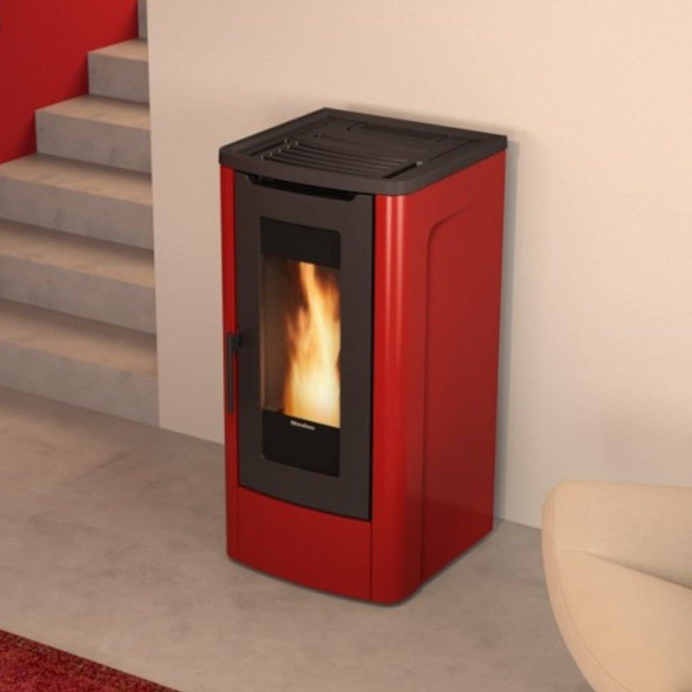 Poêle à pellets ventilé avec revêtement en acier 10 kW Dahiana Nordica Extraflame