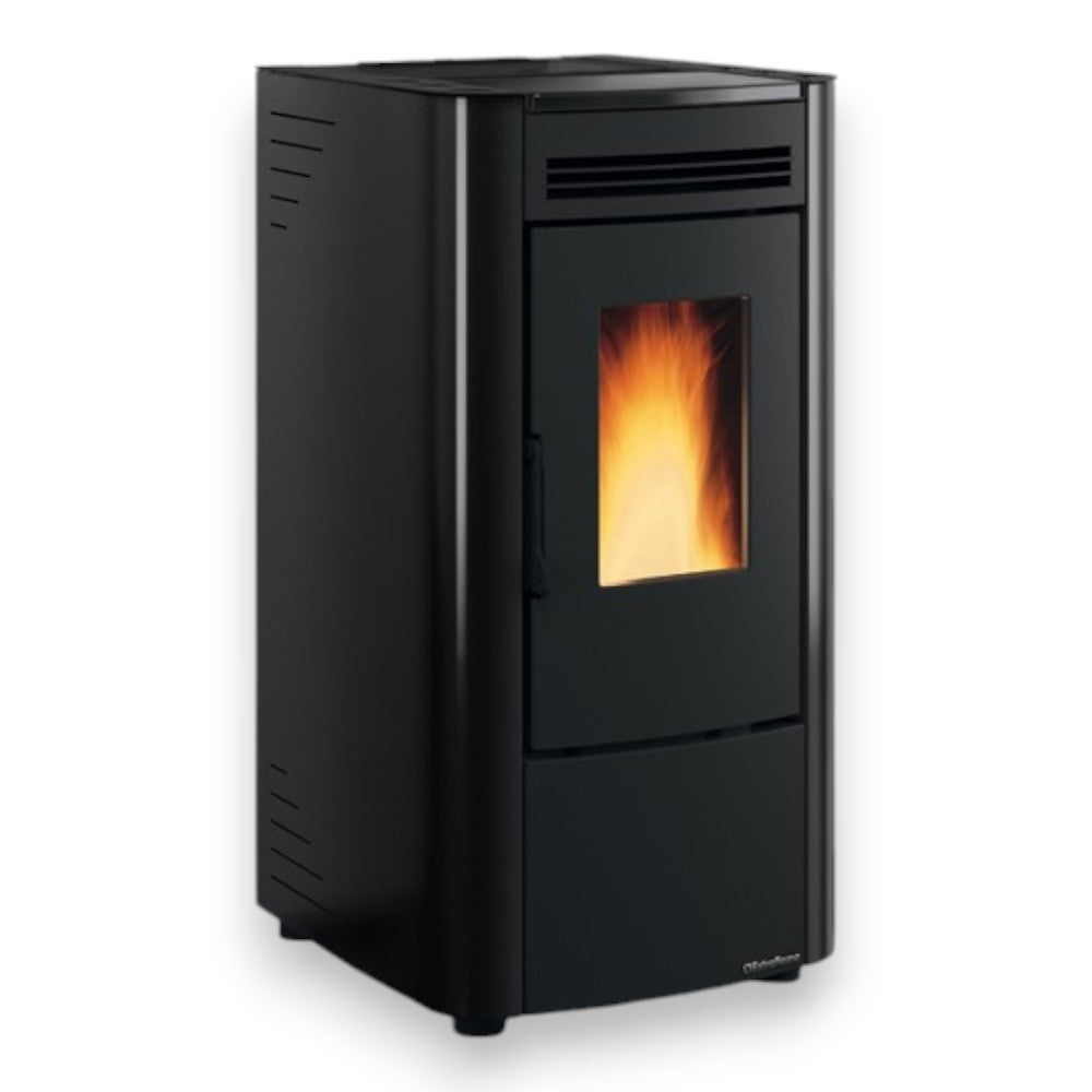 Poêle à granulés noir Ketty Evo 2.0 6,5 Kw (compte thermique) - mesure 45,6x50,7x88,4h cm. - poids kg.69