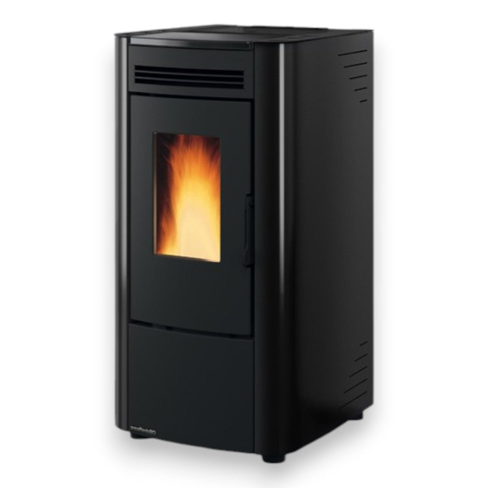 Poêle à granulés noir Ketty Evo 2.0 6,5 Kw (compte thermique) - mesure 45,6x50,7x88,4h cm. - poids kg.69