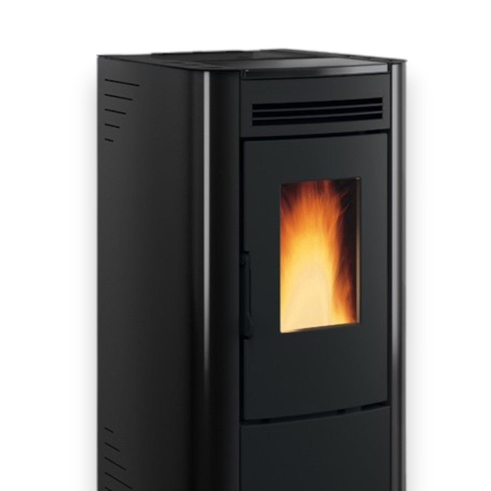 Poêle à granulés noir Ketty Evo 2.0 6,5 Kw (compte thermique) - mesure 45,6x50,7x88,4h cm. - poids kg.69