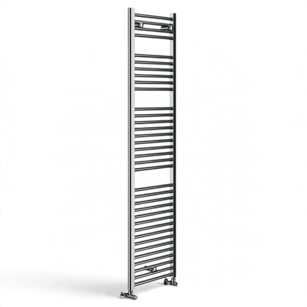 Termoarredo cromato per bagno 170.3x55 cm con valvola di sfiato inclusa