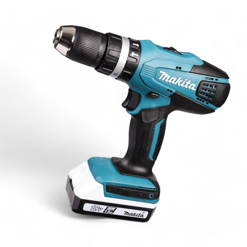 Trapano avvitatore con percussione a batteria HP457DWE Makita 18v 1,5ah con 2 batterie