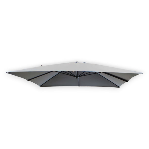 Telo copertura grigio 3x3 mt di ricambio per ombrellone a palo laterale Ercules