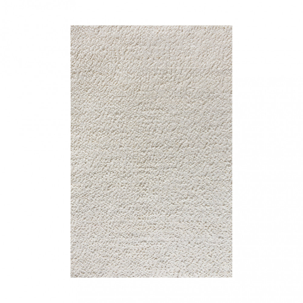 Tappeto 120x180 cm in Juta color avorio da interno per salone moderno e minimal