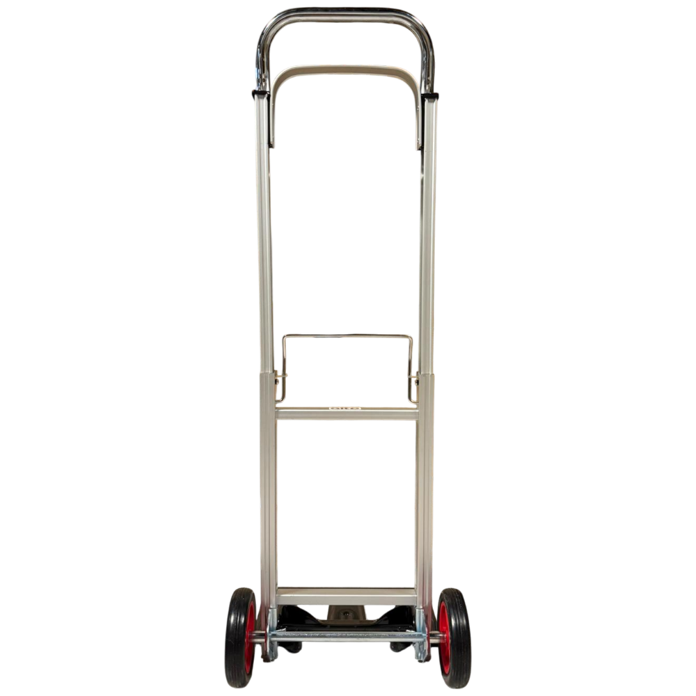 Chariot caisse télescopique en aluminium. Capacité : 90 kg.