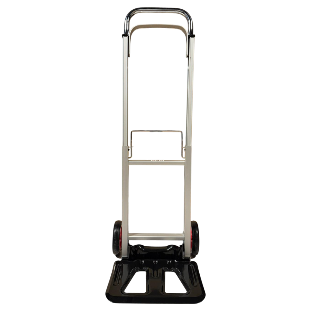 Chariot caisse télescopique en aluminium. Capacité : 90 kg.