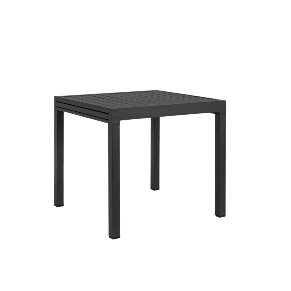 Tavolo quadrato allungabile in alluminio 75/150x75xH77 cm Hacar