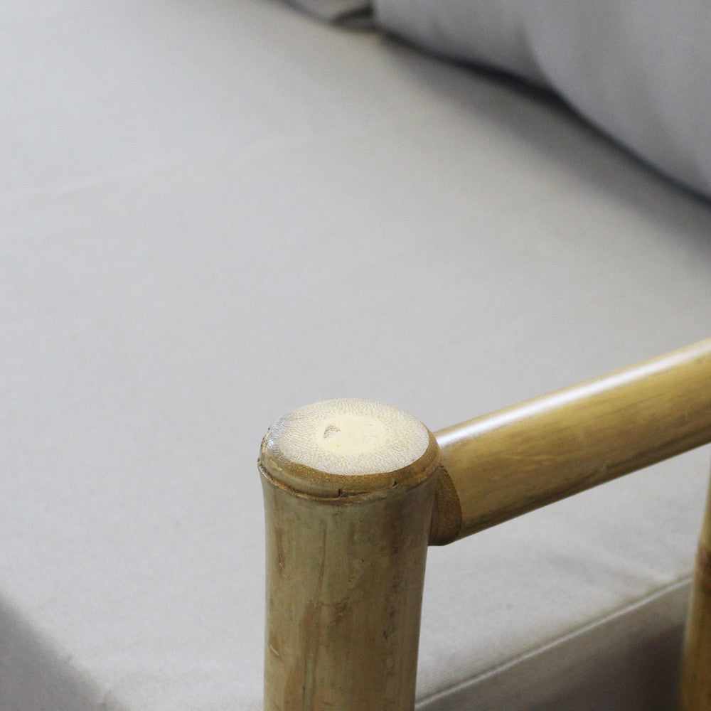 Poltrona in bamboo marrone con cuscino 70x70xH80 cm comoda ed elegante Margarita