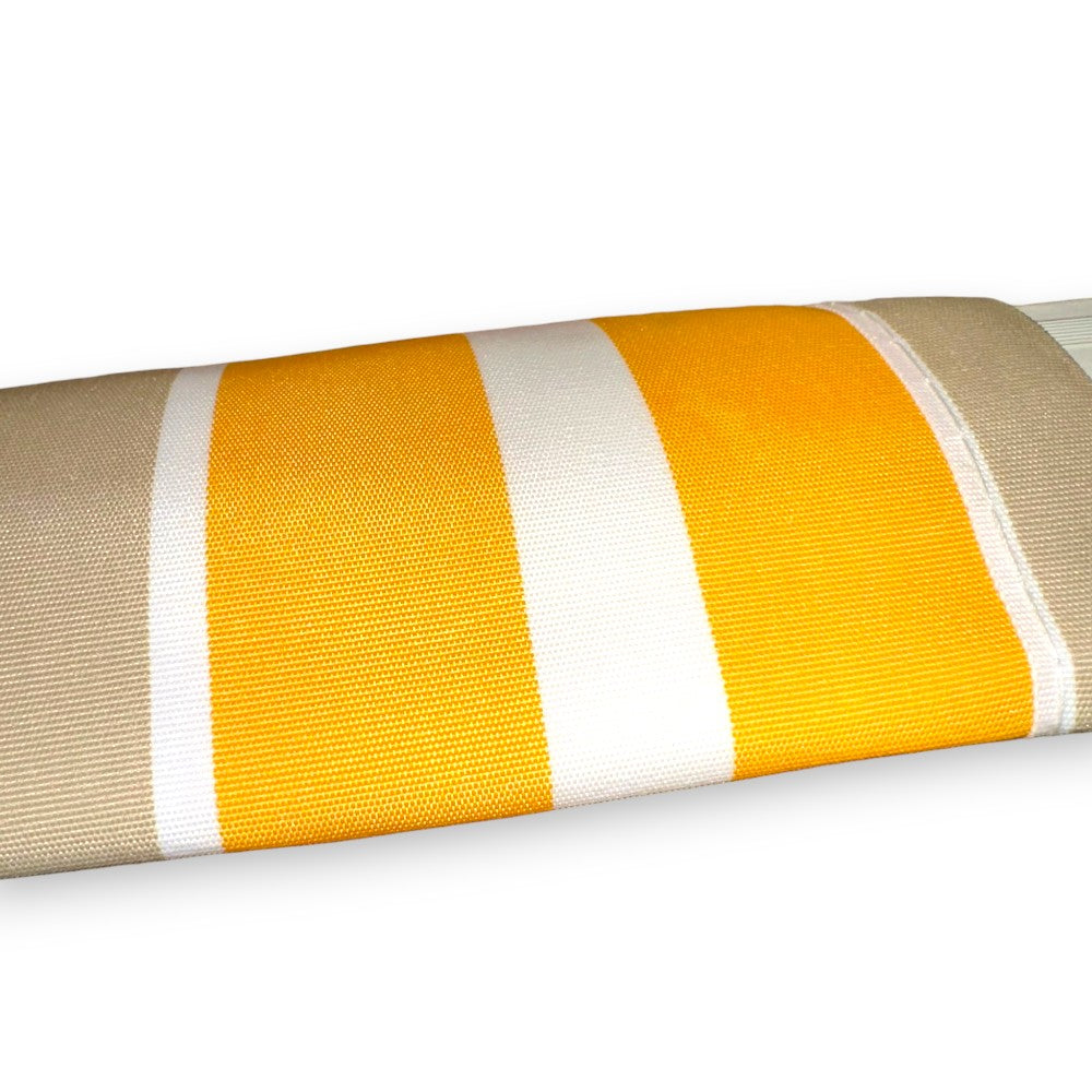 Store de balcon rayé jaune avec structure en aluminium avec kit de montage Sonny