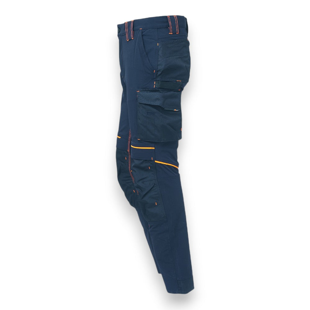 Pantalon de travail en tissu U-4 avec poches Deep Blue ATOM U-Power