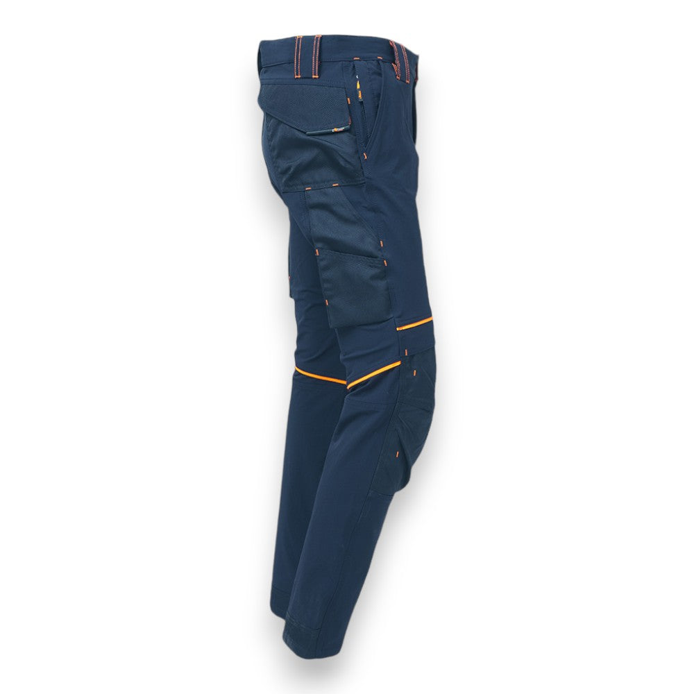 Pantalon de travail en tissu U-4 avec poches Deep Blue ATOM U-Power