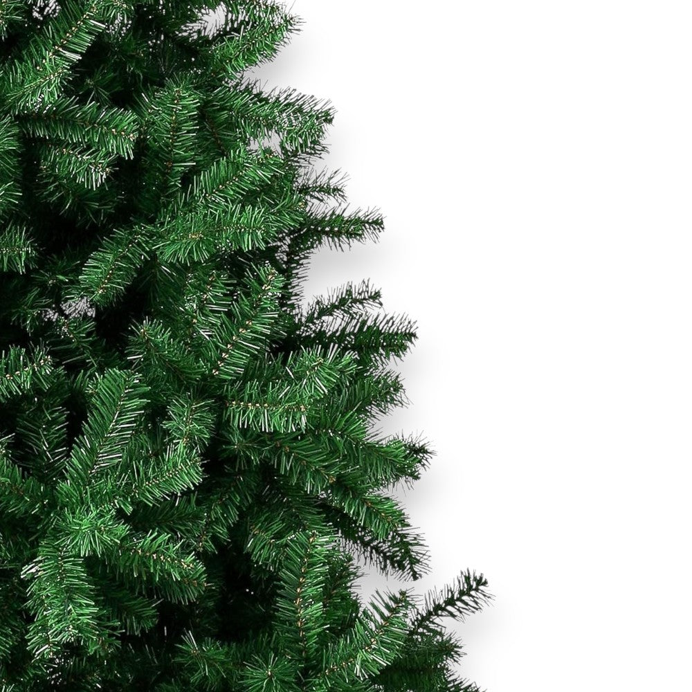 Sapin de Noël vert - cm.90h. avec 206 branches, base en plastique