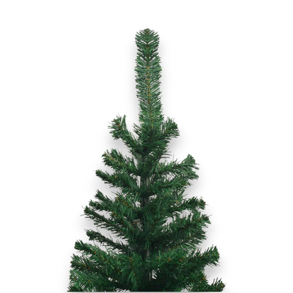 Sapin de Noël vert - cm.90h. avec 206 branches, base en plastique