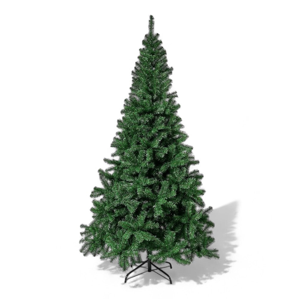 Sapin de Noël vert - cm.90h. avec 206 branches, base en plastique