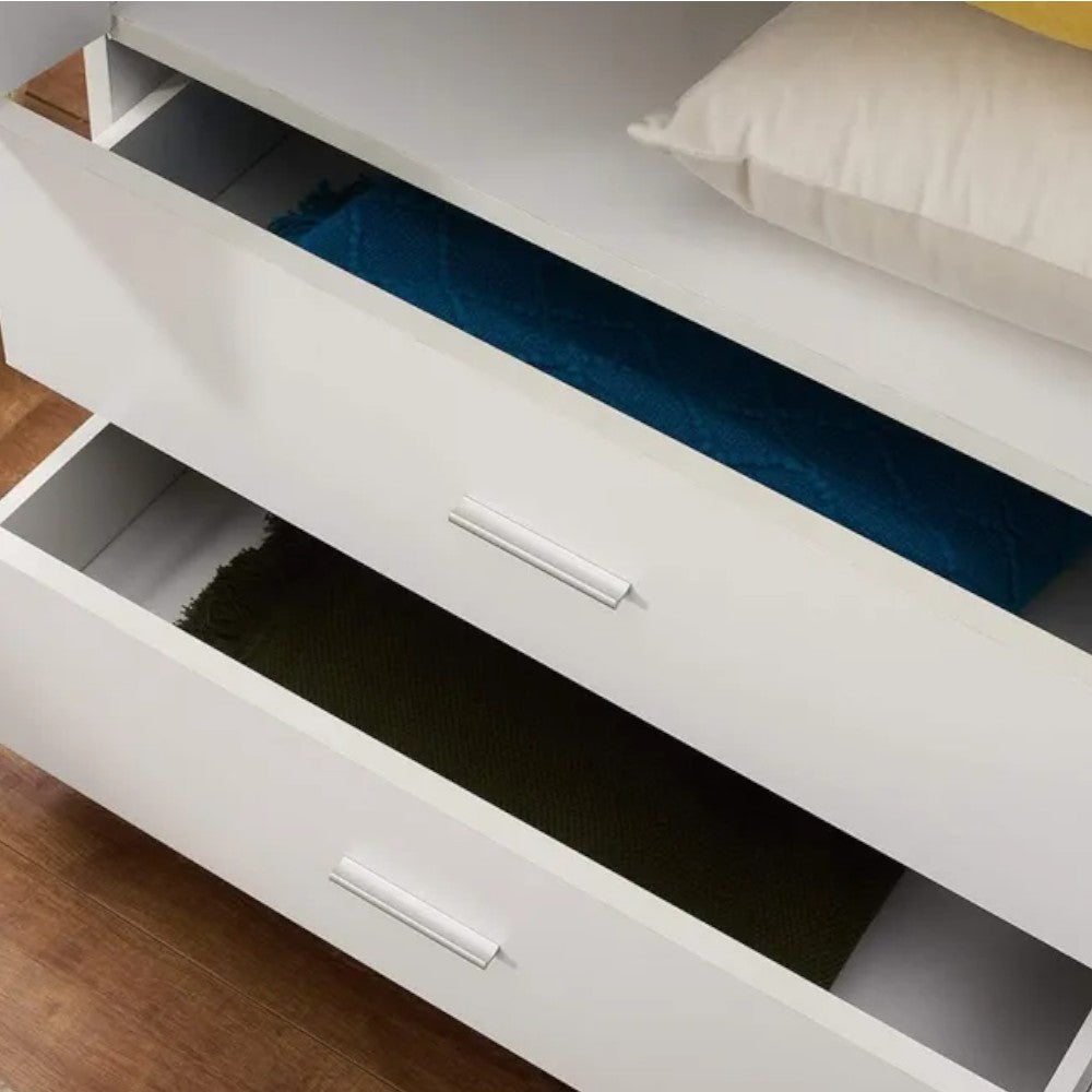 armoire avec deux portes et deux étagères 'wardrobe 4' blanc 80x52x190h cm