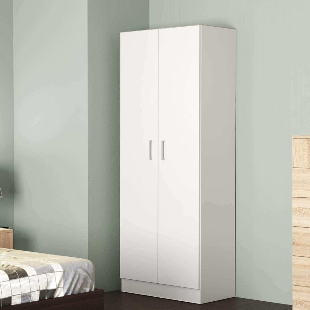 armoire à deux portes 'wardrobe 1' blanc 80x52x190h cm
