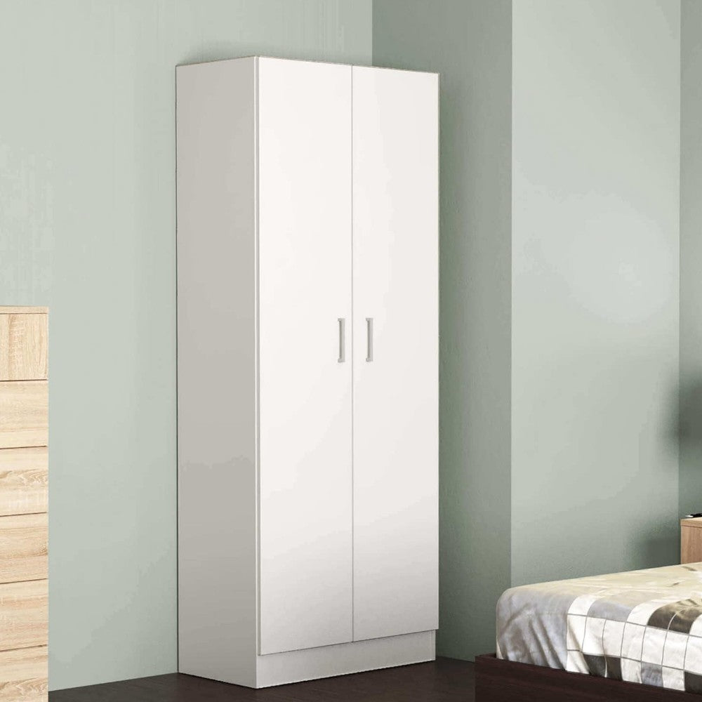 armoire à deux portes 'wardrobe 1' blanc 80x52x190h cm