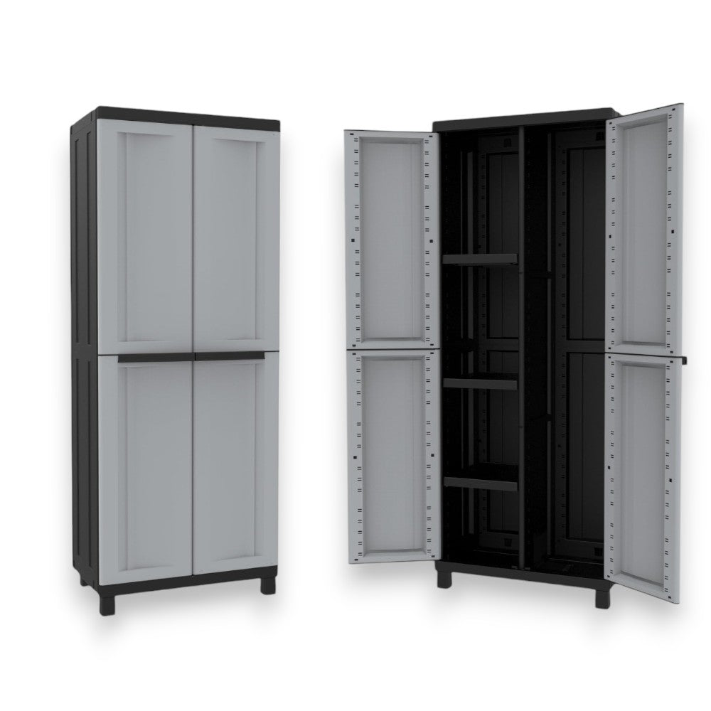 Armoire à Balais Haute Série Twist Noir 3680 - mm.680x390x1700h.