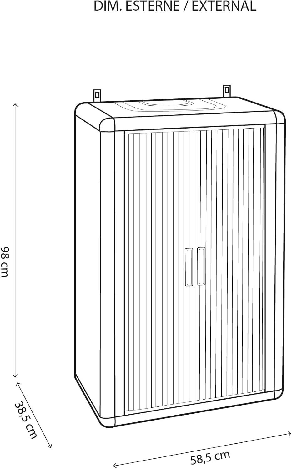 Armoire de couverture de chaudière avec ouverture de volet blanc à enroulement facile de l'Himalaya