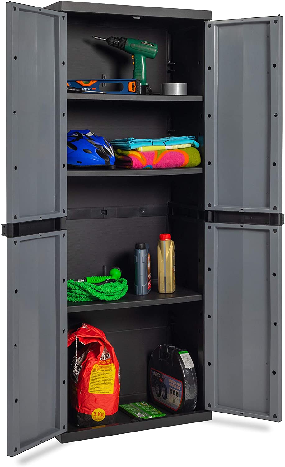 Armoire Toomax Mini Trend en résine avec 2 portes et 3 étagères réglables 